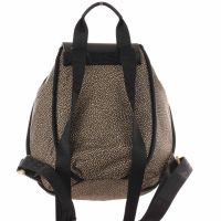 Borbonese zaino medium in nylon e pelle da donna