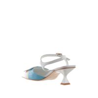 Bruglia milano décolleté slingback in pelle con tacco midi da donna