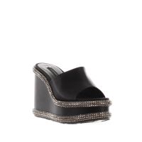 Casadei zeppa stratosphere in satin con cristalli da donna