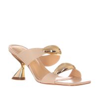 Cecconello sabot in pelle con accessorio metallico da donna