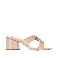Cecconello sabot in pelle con accessorio metallico da donna