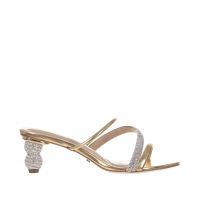 Cecconello sabot in pelle con tacco gioiello da donna