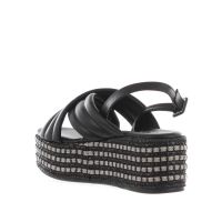 Chiara pasquini sandalo in pelle con strass da donna