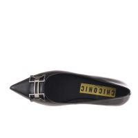 Chiconic ballerina in pelle con dettaglio metallico da donna