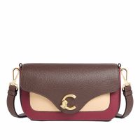 Coccinelle borsa a mano c-me tricolor in pelle con grana da donna