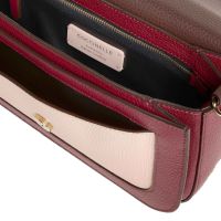 Coccinelle borsa a mano c-me tricolor in pelle con grana da donna