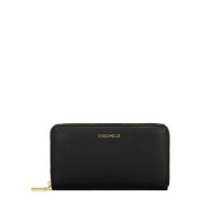 Coccinelle portafoglio metallic soft in pelle  con grana da donna