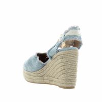 Colors of california espadrillas in denim sfrangiato da donna