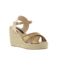 Colors of california espadrillas in rafia laminata da donna