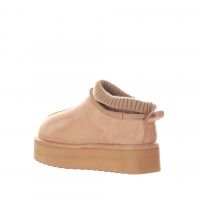 Colors of california sabot calzino platform in camoscio e lana da donna