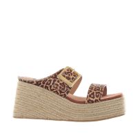 Colors of california sandalo doppia fascia in cavallino da donna
