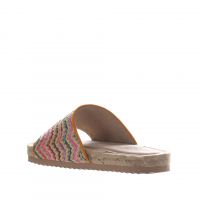 Colors of california sandalo espadrillas in rafia multicolor da donna