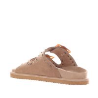 Colors of california sandalo in pelle scamosciata con strass da donna