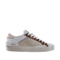 Crime london sneaker distressed in pelle con glitter da donna