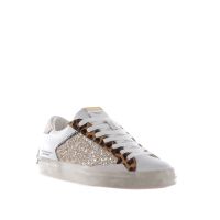 Crime london sneaker distressed in pelle con glitter da donna