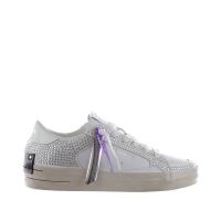 Crime london sneaker sk8 deluxe in pelle con strass da donna