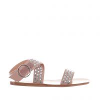 Eddy daniele sandali bassi in raso con swarovski da donna