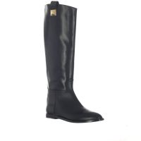 Elisabetta franchi stivale cavallerizza con passantino borchiato gold da donna