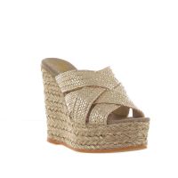 Espadrilles sabot nico trenzas in pelle  da donna