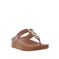 Fitflop sandalo infradito fino crystal in pelle da donna
