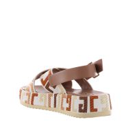Gaudì sandalo in canvas con lettering gj da donna