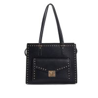 Gaudì shopper in similpelle martellata con borchie da donna