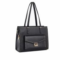 Gaudì shopper in similpelle martellata con borchie da donna