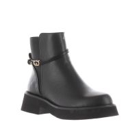 Gaudì stivaletto in pelle con zip e inserto elastico da donna