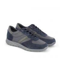 Geox sneaker damian b in pelle e suede da uomo