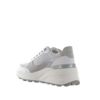 Geox sneaker ec13 in camoscio e mesh da donna