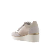 Geox sneaker ilde in camoscio e pelle metal da donna