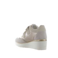 Geox sneaker ilde in camoscio e pelle metal da donna