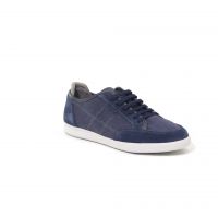 Geox sneaker walee a in canvas e suede da uomo