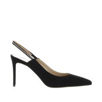 Gianmarco f. décolleté a punta slingback in suede con strass da donna