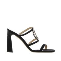 Gianmarco f. mules in suede con pietre decorative da donna