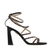 Gianmarco f. sandalo in suede con pietre multicolor da donna
