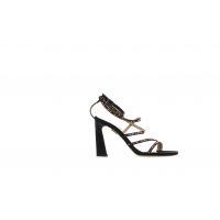 Gianmarco f. sandalo in suede con pietre multicolor da donna