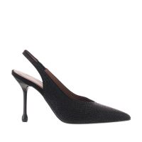 Gianni marra décolleté slingback in camoscio con borchie da donna