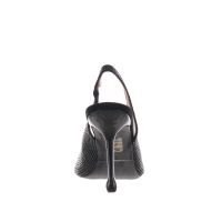 Gianni marra décolleté slingback in camoscio con borchie da donna