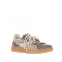 Gio+ sneaker in camoscio con perle da donna