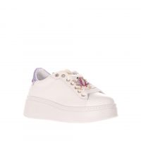 Gio+ sneaker in pelle con dettaglio gioiello da donna