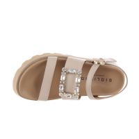 Giolikho sandalo in nappa con fibbia gioiello da donna