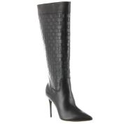 Gold rouge stivale in pelle intrecciata da donna