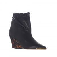 Gold rouge stivaletto in pelle con tacco tartarugato da donna