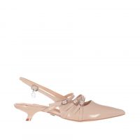 Gold&gold décolleté slingback in vernice con cinturini da donna