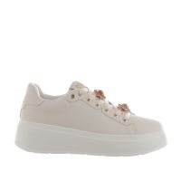 Gold&gold sneaker in pelle con accessorio gioiello da donna