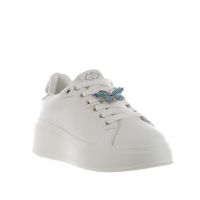 Gold&gold sneaker in pelle con accessorio gioiello da donna