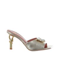 G.p. per noy sandalo laminato in pelle con gioiello da donna