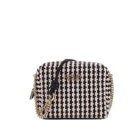 Guess borsa camera bag mirema in similpelle intrecciata da donna