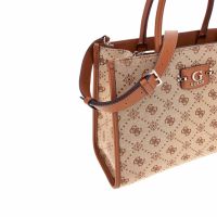 Guess borsa tote neda in canvas logata e similpelle da donna